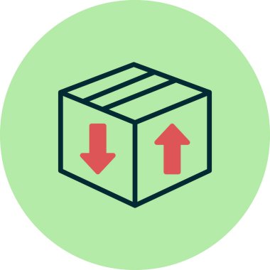 Kutu Simgesinin Vektör illüstrasyonu 