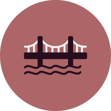 Köprü simgesinin vektör illüstrasyonu