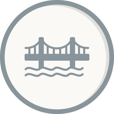 Köprü. Web simgesi basit illüstrasyon