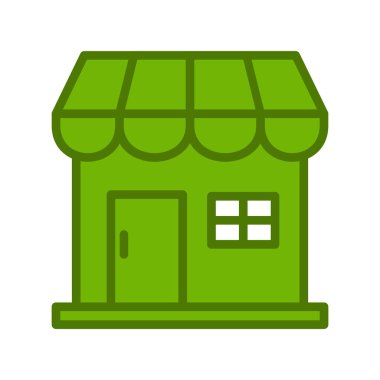 Mağaza. Web simgesi basit illüstrasyon