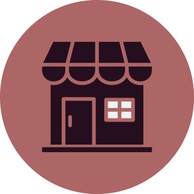 Dükkan. Web simgesi basit illüstrasyon