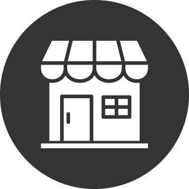 Dükkan. Web simgesi basit illüstrasyon