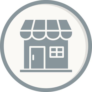 Dükkan. Web simgesi basit illüstrasyon