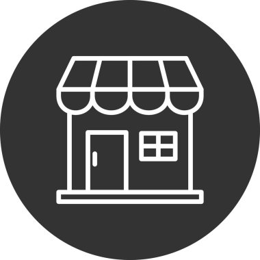 Dükkan. Web simgesi basit illüstrasyon