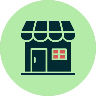 dükkan simgesi vektör illüstrasyonu