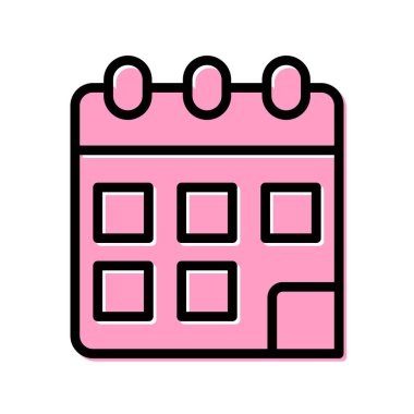 Takvim simgesi vektör illüstrasyonu