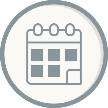 Takvim simgesi vektör illüstrasyonu