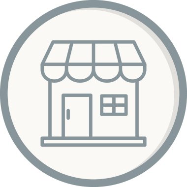 Dükkan. Web simgesi basit illüstrasyon