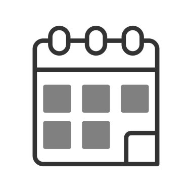 Takvim simgesi vektör illüstrasyonu