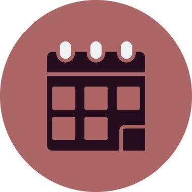 Takvim simgesinin vektör illüstrasyonu