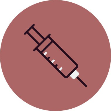 Şırınga. Web simgesi basit illüstrasyon