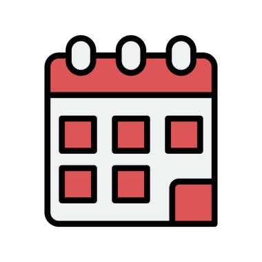 Takvim simgesi vektör illüstrasyonu