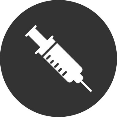 Şırınga simgesinin vektör illüstrasyonu