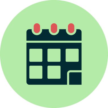 Takvim simgesi vektör illüstrasyonu