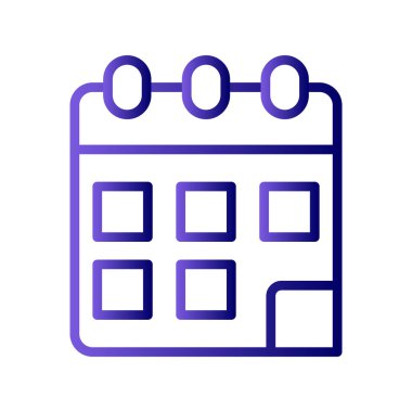 Takvim simgesi vektör illüstrasyonu