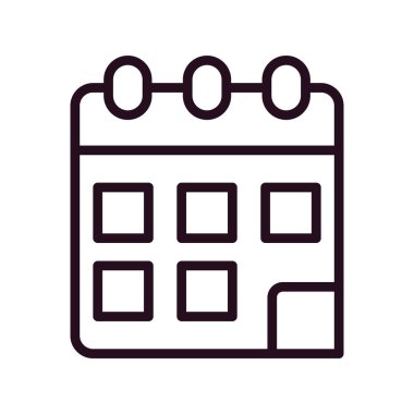 Takvim simgesi vektör illüstrasyonu