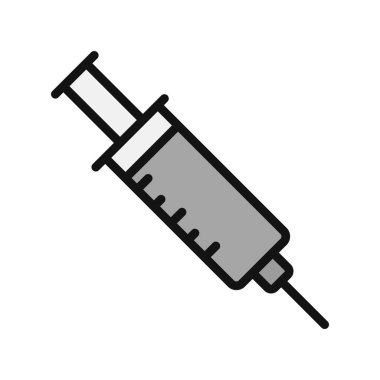 syringe icon vector isolated on white background for your web and mobile app design, injection logo concept
