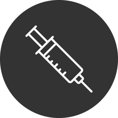 Şırınga simgesinin vektör illüstrasyonu