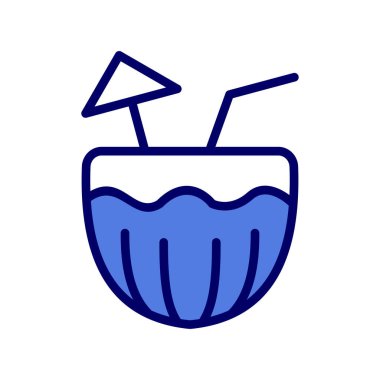 Hindistan cevizi kokteyli vektör çizimi 