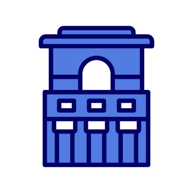 Tulum simgesindeki Fresklerin Tapınağı 'nın vektör çizimi