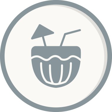 Hindistan cevizi kokteyli vektör çizimi 