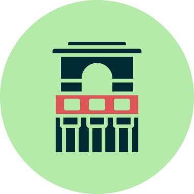 Tulum simgesindeki Fresklerin Tapınağı 'nın vektör çizimi