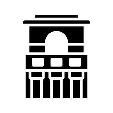 Tulum simgesindeki Fresklerin Tapınağı 'nın vektör çizimi