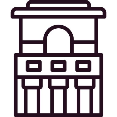 Tulum simgesindeki Fresklerin Tapınağı 'nın vektör çizimi