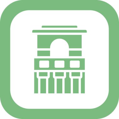 Tulum simgesindeki Fresklerin Tapınağı 'nın vektör çizimi