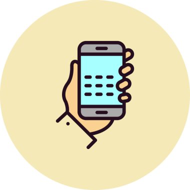 Modern cep telefonu simgesinin vektör çizimi