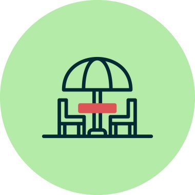 SEO modern Terrace simgesinin vektör çizimi