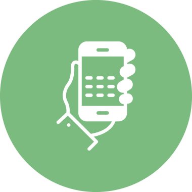 Modern b 'nin vektör çizimi cep telefonu simgesinden yoksun