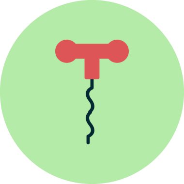 Tirbüşon simgesi vektör tasarımı çizimi