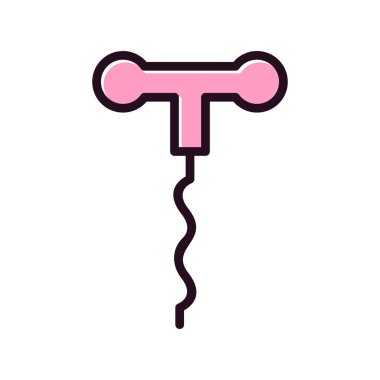 Tirbüşon simgesi vektör tasarımı çizimi