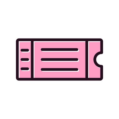 bilet basit simge logosu resimlemesi.