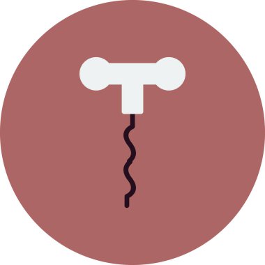 Tirbüşon simgesi vektör tasarımı çizimi