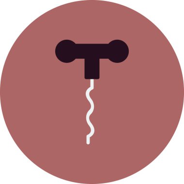 Tirbüşon simgesi vektör tasarımı çizimi