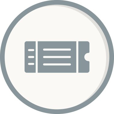 bilet basit simge logosu resimlemesi.