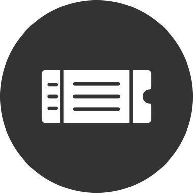 bilet basit simge logosu resimlemesi.