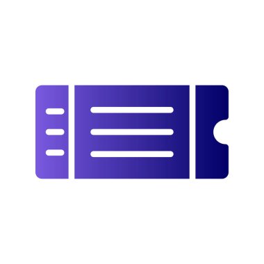 bilet basit simge logosu resimlemesi.