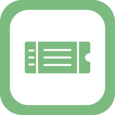 bilet basit simge logosu resimlemesi.