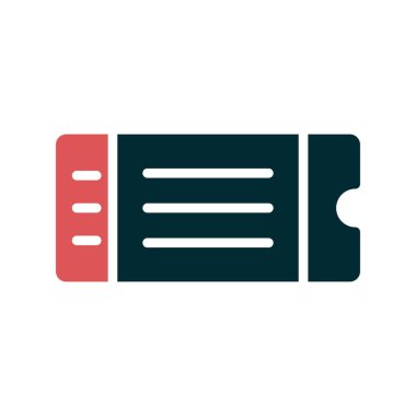 bilet basit simge logosu resimlemesi.