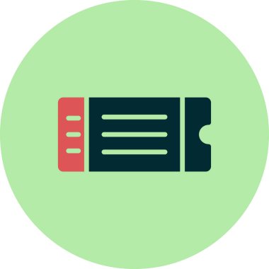 bilet basit simge logosu resimlemesi.