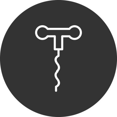 Tirbüşon simgesi vektör tasarımı çizimi