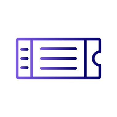 bilet basit simge logosu resimlemesi.