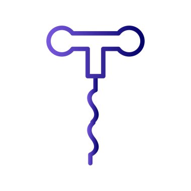 Tirbüşon simgesi vektör tasarımı çizimi