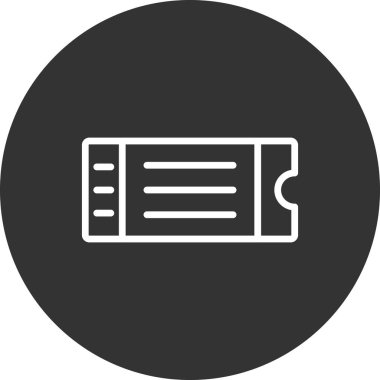 bilet basit simge logosu resimlemesi.