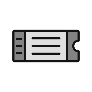 bilet basit simge logosu resimlemesi.