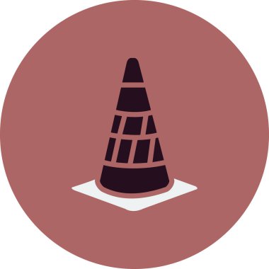 Trafik konisi simgesinin vektör illüstrasyonu