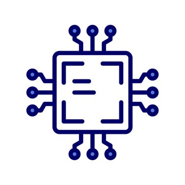 çip simgesi vektör gösterimi